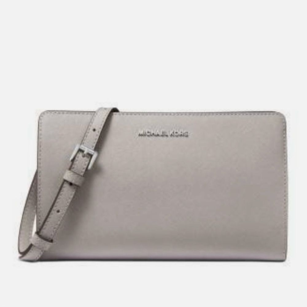 Michael Kors Gray Crossbody Bag with Adjustable Strap